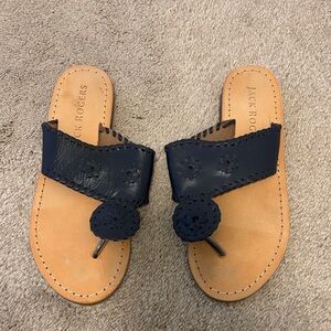 Jack Rogers Women's Black and Tan Sandals